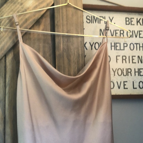 Show Me Your Mumu Tuscany Maxi Satin Slip Dress in Champagne in X-Small - Picture 4 of 6